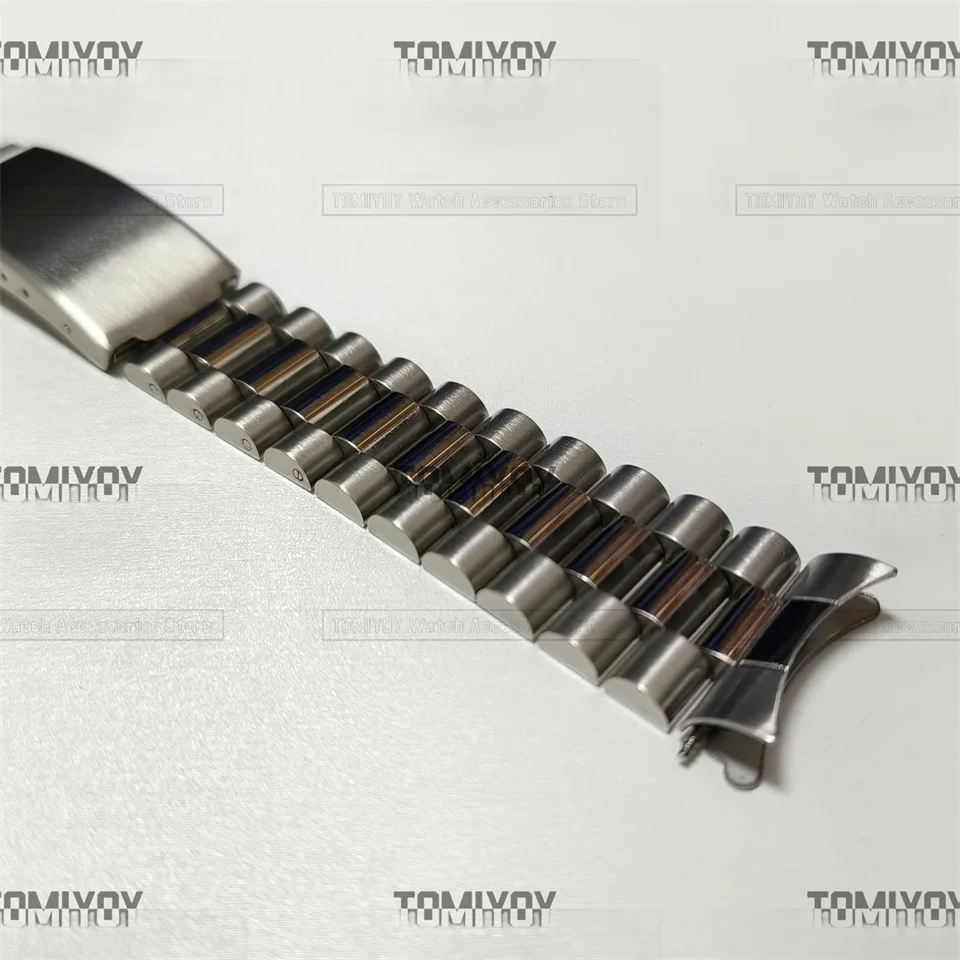 18mm 19mm 20mm 21mm 22mm Curved End Stainless Steel  President Bracelet Fit For Rolex Seiko Omega Mechanical Wristwatch