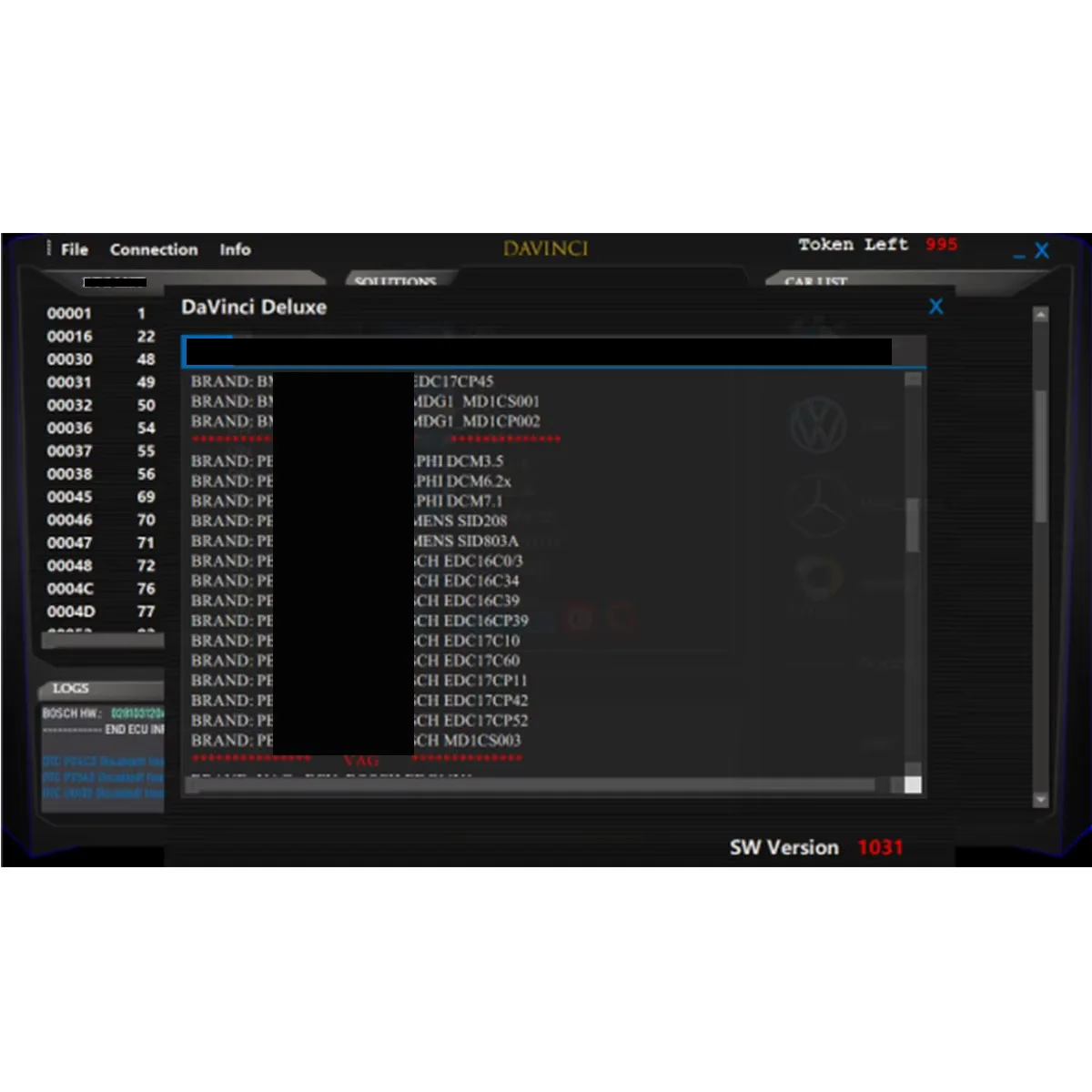 2025 Original Davinci Deluxe Edition Full Function Lastest 1.0.35 Software Diagnosis and Programming Tool No Token Required - Image 4