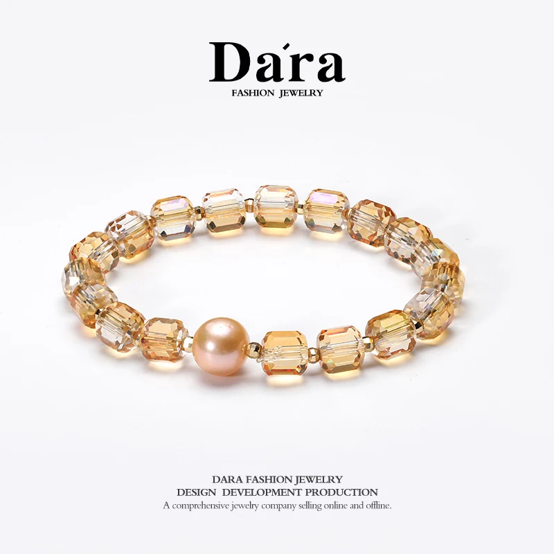 Freshwater pearl bracelet 9-11mm, near-round pearls with strong luster, elegant daily accessory for women