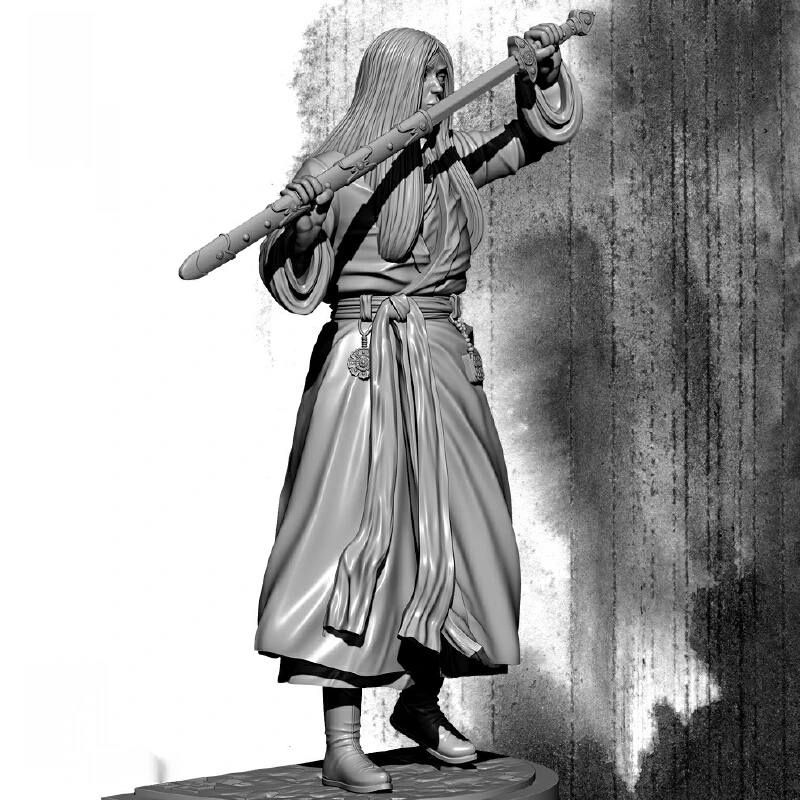 

1/32 Resin Model Figure Jianghu Swordsman Gk Micro Miniature 3d Printed White Model Toy Unassembled And Unpainted Kit