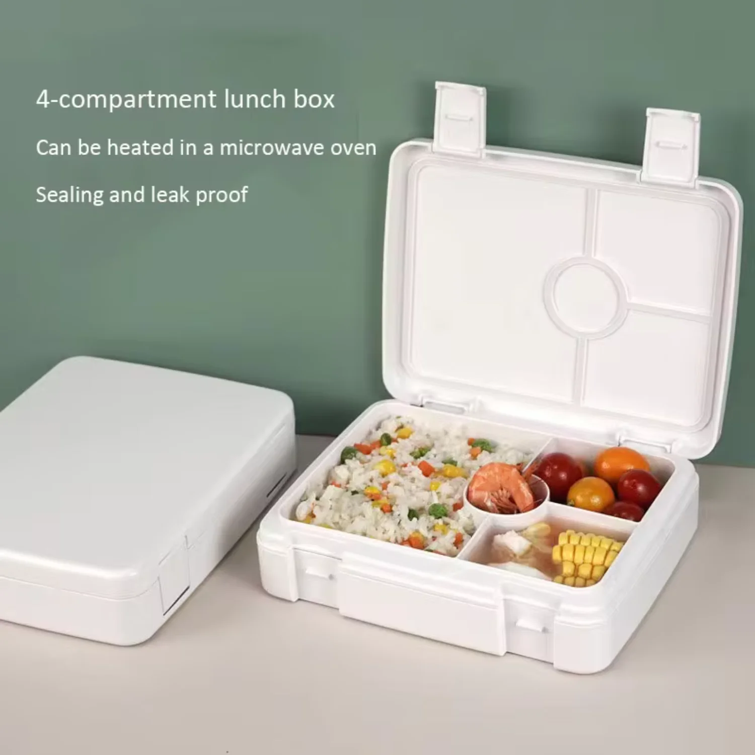 Grids Bento Food  Containers Single Layer Microwavable Lunch Bento  Lunch  for Kids Teenagers Workers