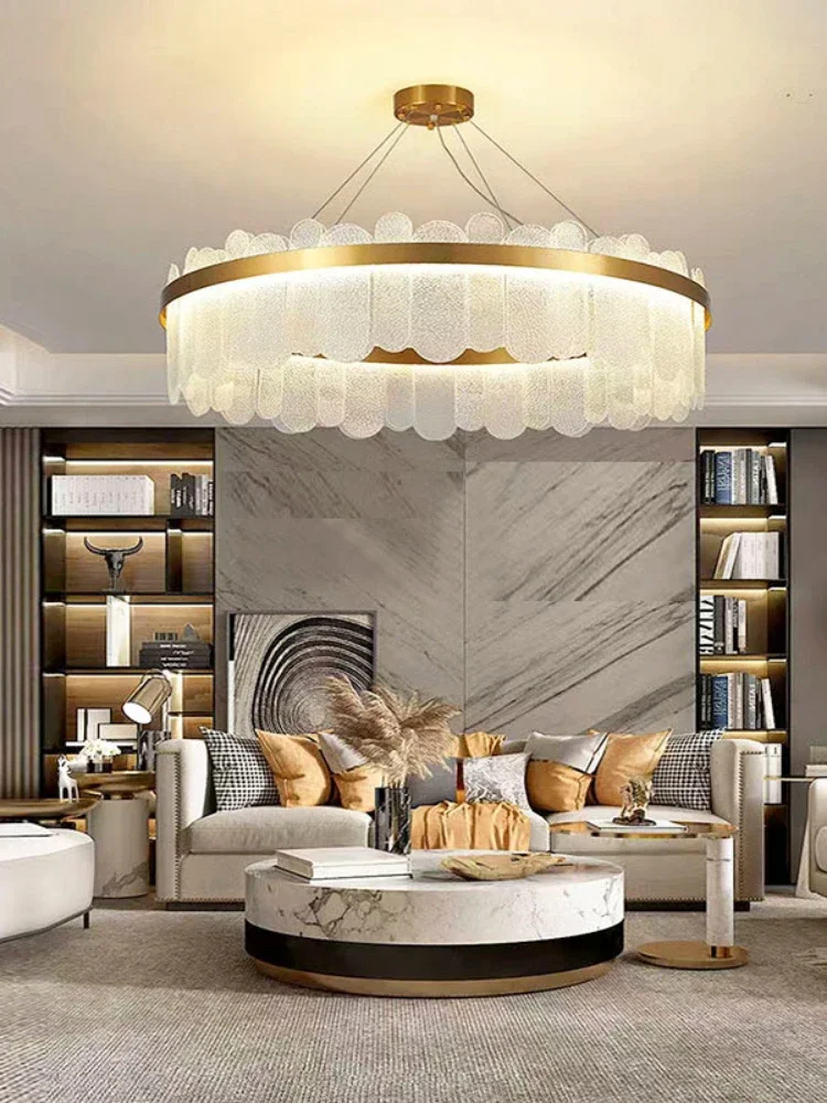 Modern frosted hotel living room E27 ceiling lamp bedroom dining room ceiling chandelier coffee house crystal lighting wholesale