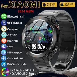 2024 New For Xiaomi Outdoor Sports Smartwatch Men GPS Compass Waterproof Bluetooth Call 650Mah Battery Fitness Trackr Smartwatch