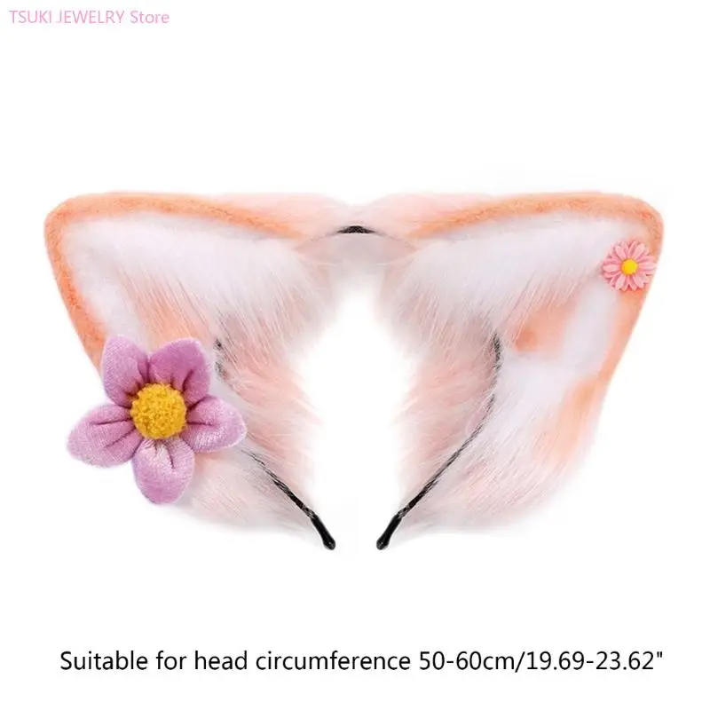 62ke criativamente as orelhas gato desenho animado Bandas cabelo macias