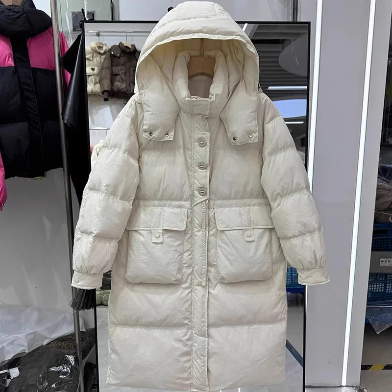 2025 Nieuwe Vrouwen Parker Witte Eendendons Warme Capuchon Dames Donsjack Mode Casual Hoge Kwaliteit Dikke Vrouwen Donsjack
