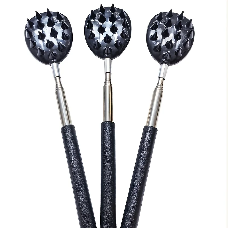 Retractable Cactus-Shaped Back Scratcher with 1/4 and 1/2 Retractable Spikes - Heavy-Duty Pvc Itch-Relief Stick, Suitable for Both Men and Women, One-Handed Operation, Adjustable Length, Portable Back Massager, Suitable for Bed, Sofa, Travel - Durable Cactus-Shaped Design view 2