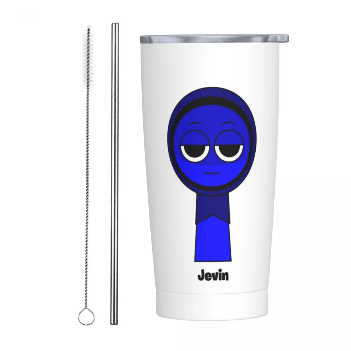 Jevin Sprunki Stainless Steel Tumbler Vacuum Insulated Mug Thermal Cold Cups Straw With Lid 20oz