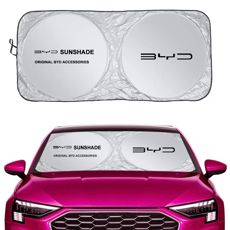 

1Pc Foldable Car Windshield Sun Shade Heat Shield For BYD Seal Atto 3 Dolphin Song Tang Qin Yuan Pro Front Window Cover