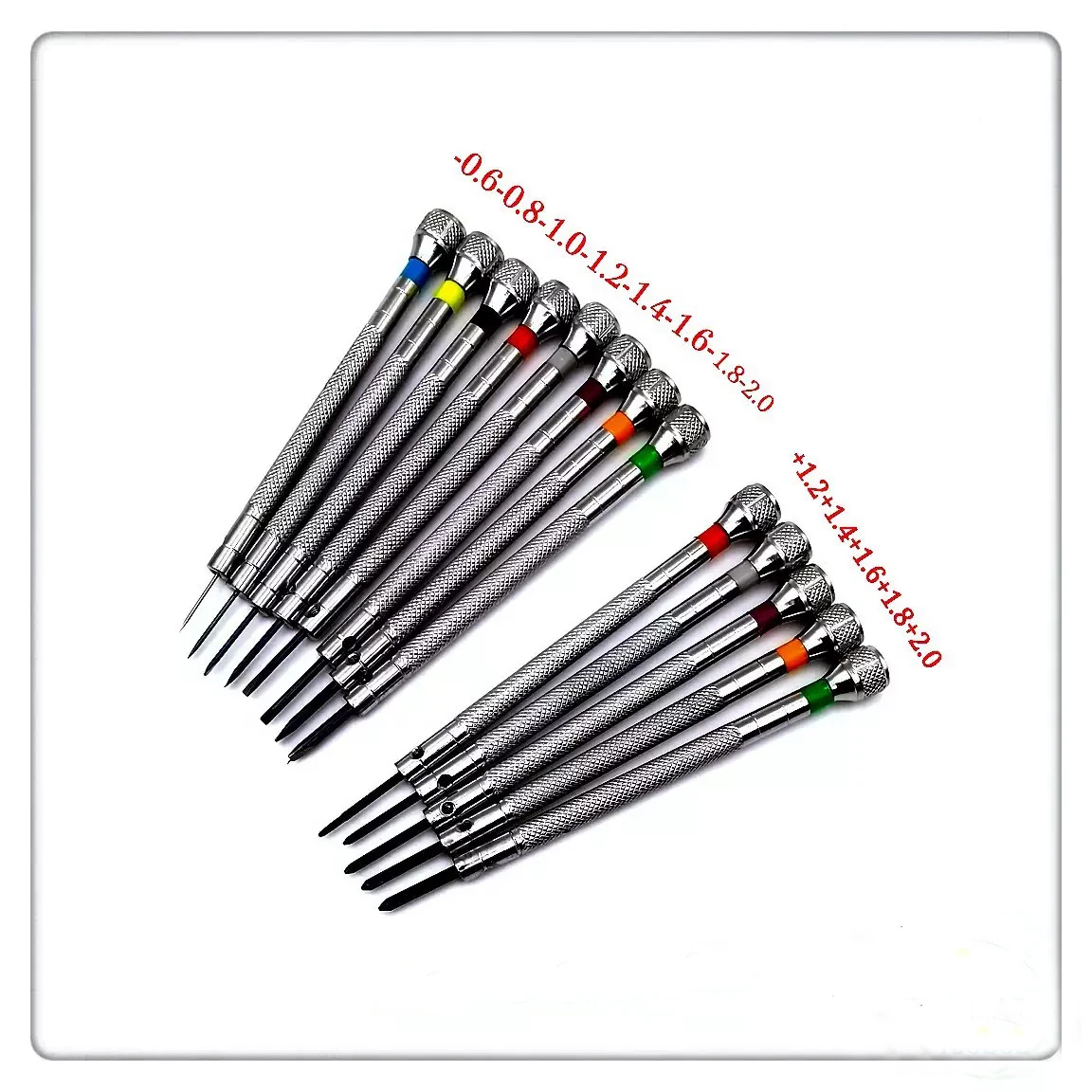 Watch Repair Tool Set Screwdriver 0.6-2.0mm Flat & Cross Watch Screwdriver/Driver/Watch Screwdriver Degausser Set Wholesale