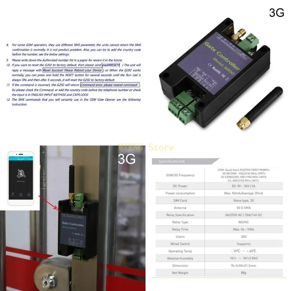 

3G GSM Controller GSM Remote Power Switch Timer Temperature Humidity Control for Smart Home App Gate Op best sale