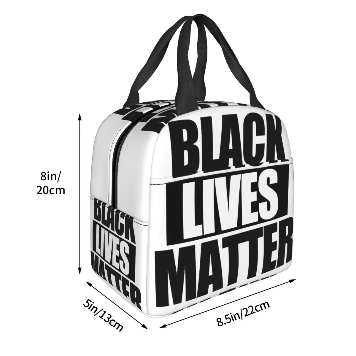 Saco de almoço à prova de vazamento justiça para george floyd equal racismo racista reutilizável saco térmico tote lancheira trabalho piquenique bento bolsa