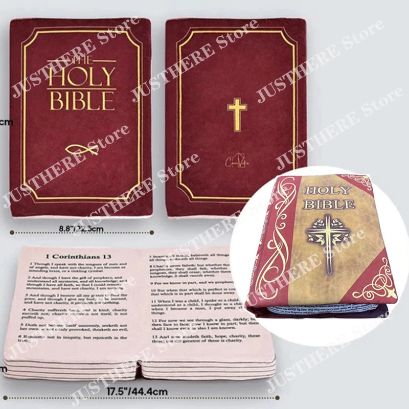 Anime Holy BIBLE Book Plush Toys BIBLE Soft Stuffed Dolls Home Sofa Decoration Pillow Kids Birthday Christmas Gift