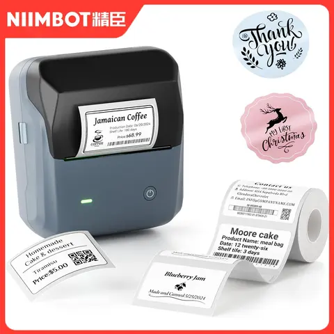Niimbot-impresora de etiquetas portátil B31, máquina de impresión inteligente con Bluetooth, 20-70mm, para supermercado, ropa y oficina