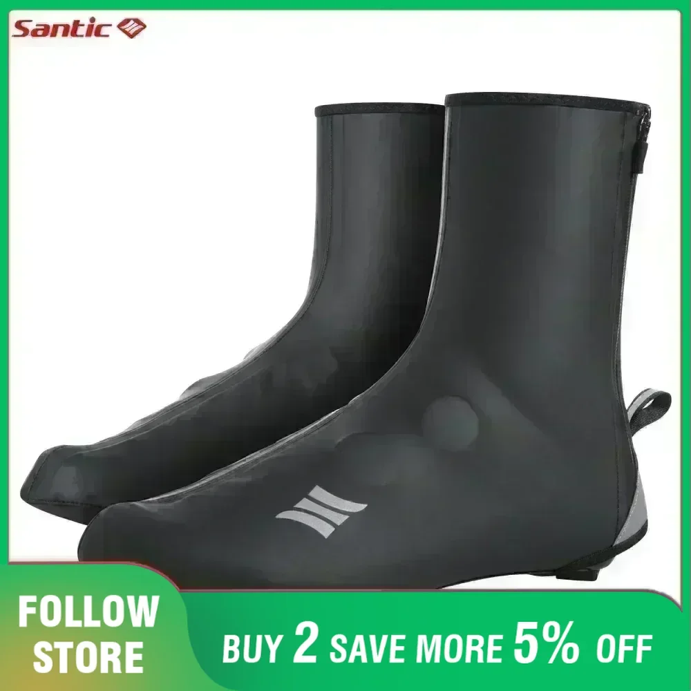 Santic Scarpe da ciclismo invernali Copriscarpe invernali da ciclismo all'aperto MTB Bike Antivento Mantieni caldi Copriscarpe da strada MTB Uomo Donna