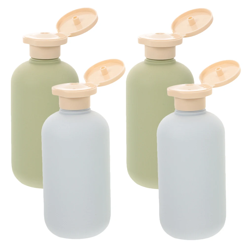 4 قطعة 200 مللي إعادة الملء السفر زجاجات أدوات الزينة مجموعة المحمولة ضغط موزع للشامبو مكيف غسول الصابون السائل فارغة Pe