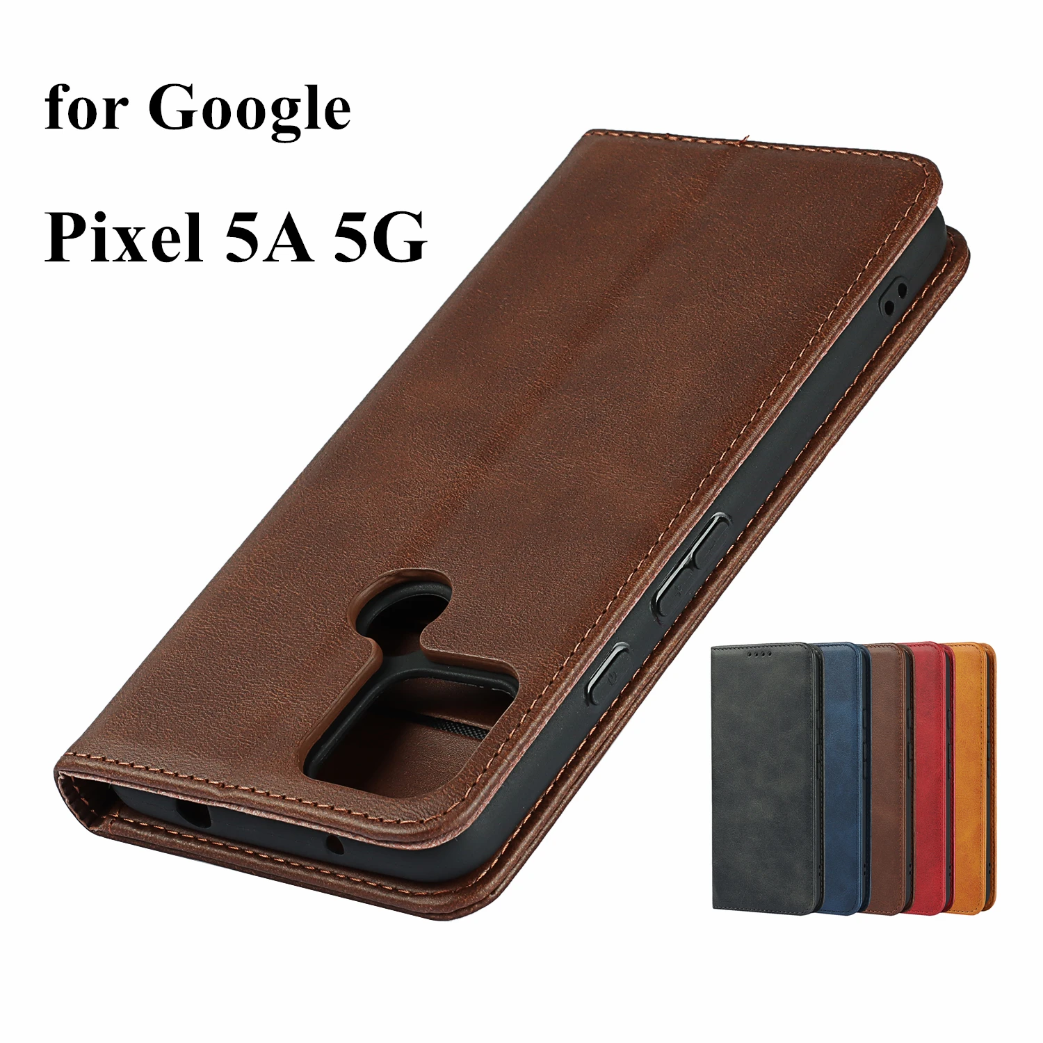 

Leather case for Google Pixel 5A 5G 6.34" card holder Holster Magnetic attraction wallet flip cover case for Google Pixel 5A