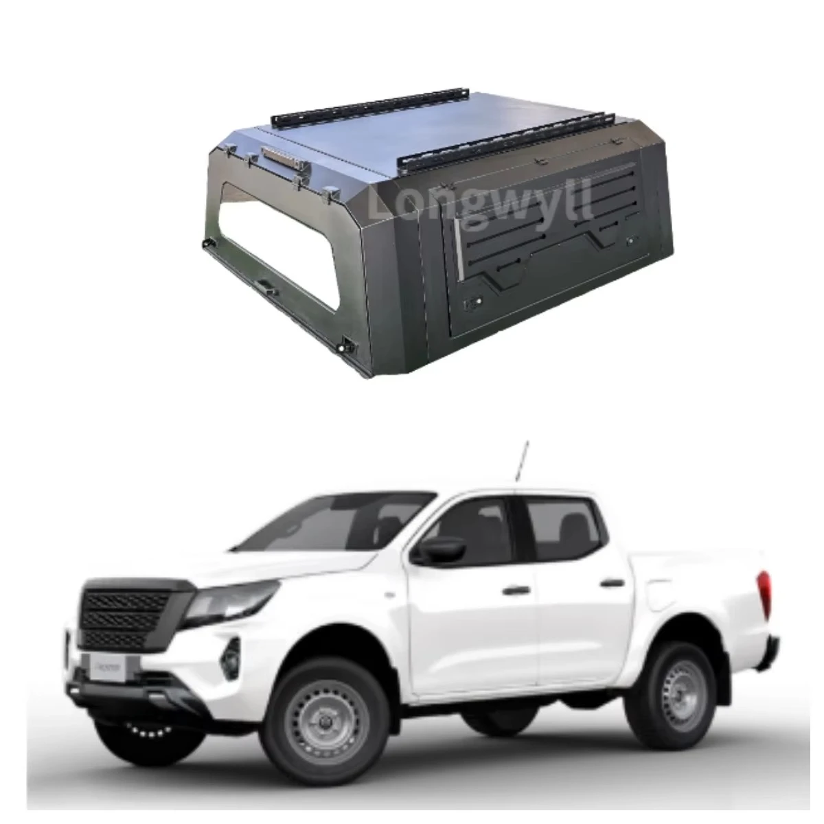 

Heavy-Duty Aluminum Alloy Tonneau Cover Waterproof Anti-Rust SmartCap Topper for Frontier Truck Bed Camper Tailbox Pickup