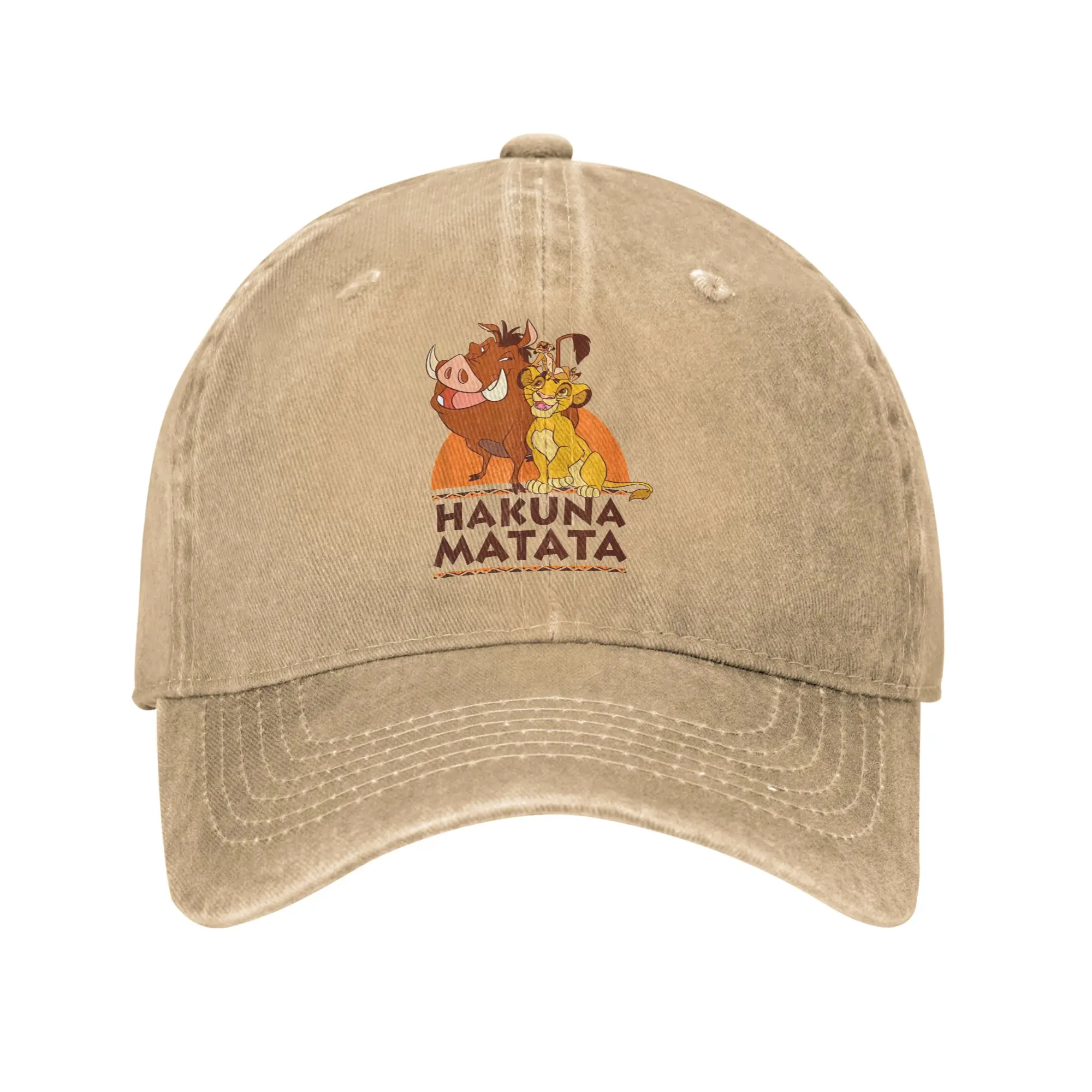 The Lion King Hakuna Matata Simba Timon Pumbaa Summer Hip Hop Hats For Female Male  Fashion Outdoor Gym Sun Snapback Cap