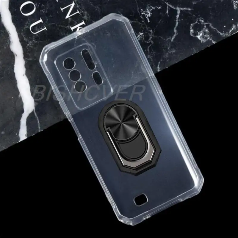Magnetyczne etui na telefon do Oukitel WP17 Odporny na wstrząsy miękki silikonowy pokrowiec TPU na etui Oukitel WP17 z uchwytem pierścieniowym