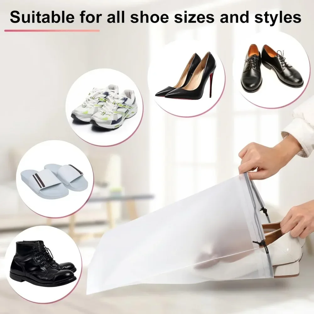 Portable Shoe Storage Bags, Eco-Friendly Drawstring Design