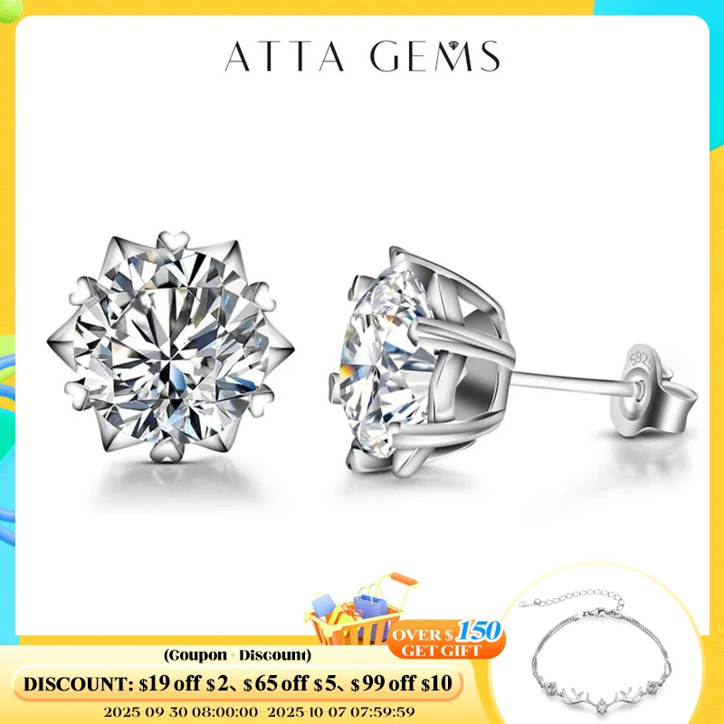

Серьги из серебра 100% пробы с муассанитом 925 карата