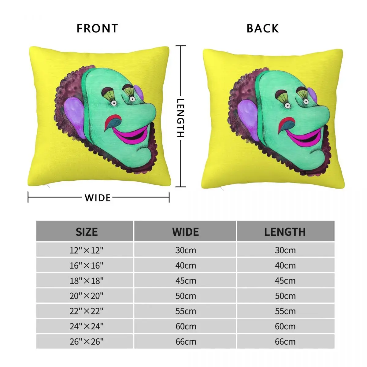 Jeremy Hillary Boob Square Pillowcase Polyester Linen Velvet Pattern Zip Decor Pillow Case Room Cushion Cover