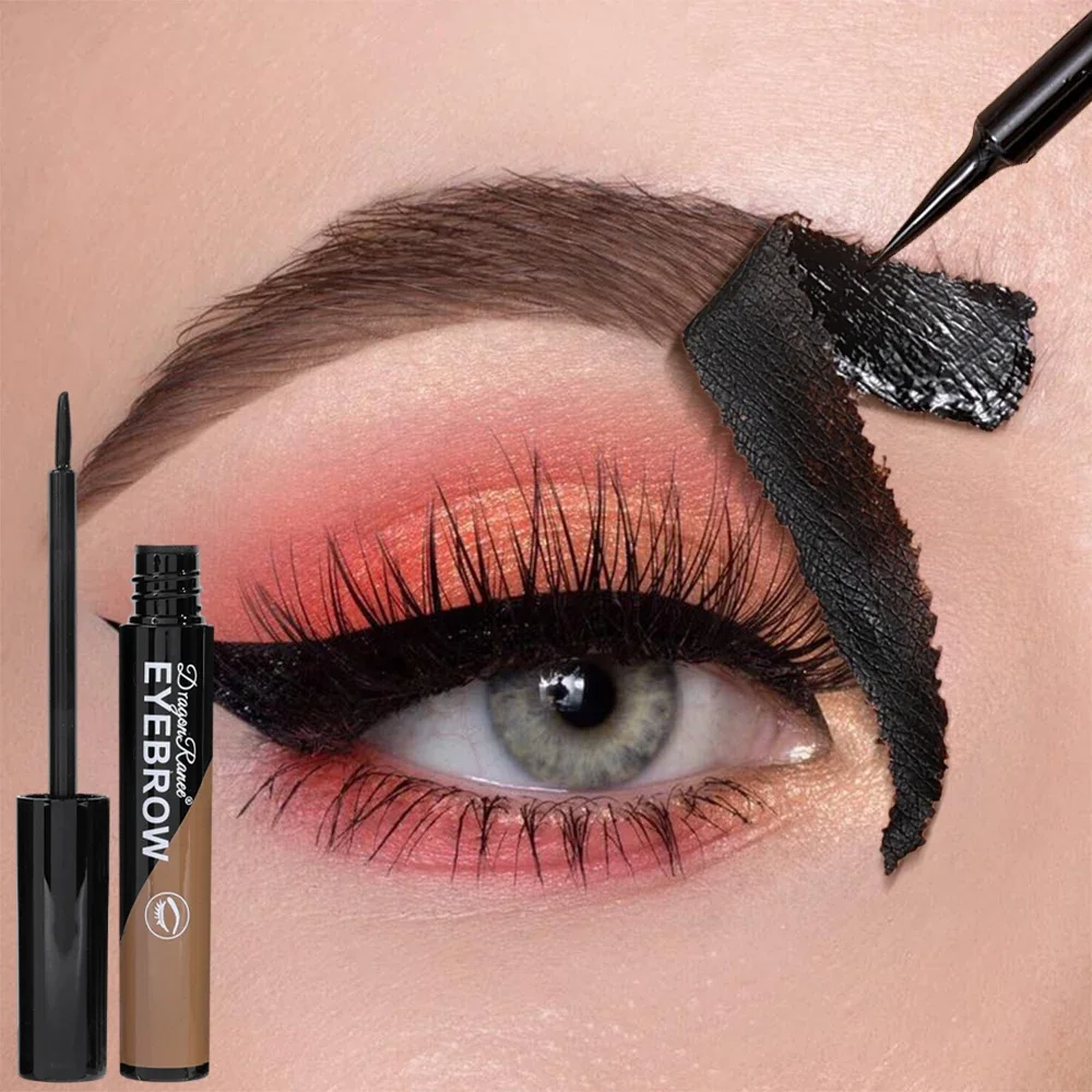 Waterproof Peel-off Eyebrow Gel Black Brown Tint Makeup Lasting Eye Brow Enhancers Liquid Gel Tear Wear Easy Natural Brow Tattoo