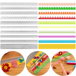 Different 3D Rollded Flowers Collection Metal Cutting Dies Flower Petal Quilling Strips Edge Slimline Die Cut DIY Card Making