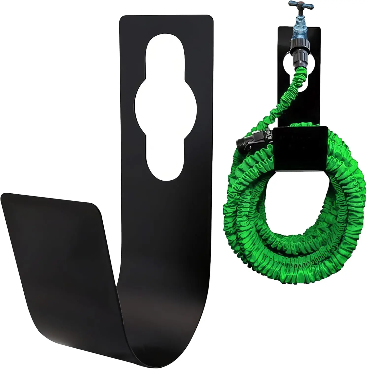 

3Pcs Garden Hose Hanger Hook Carbon Steel Expandable Hose Holder Rack Wall Mounted Metal Faucet Hanger Hook for Garage Storage
