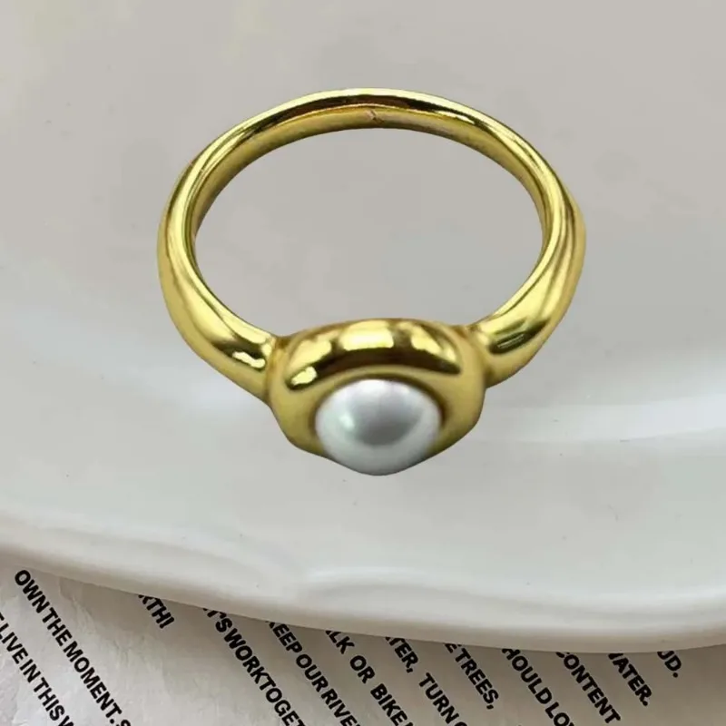 مجموعة خواتم صيفية أنيقة كلاسيكية على طراز القصر لعام 2025 من اللؤلؤ/الفيروز – إكسسوارات للأزواج، هدية عيد الحب