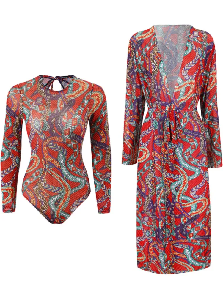 2 pièces ensembles couvrir Sexy maillot de bain femmes été maillot de bain ensemble Bikini à manches longues maillots de bain plage maillot de bain Куwlльник