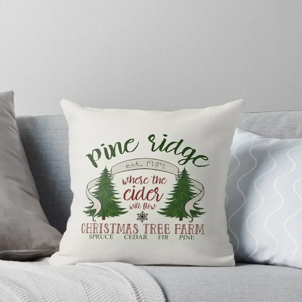 

Pine Ridge Christmas Tree Farm Throw Pillow Sitting Cushion Pillowcases Cushion Covers Sofa pillow