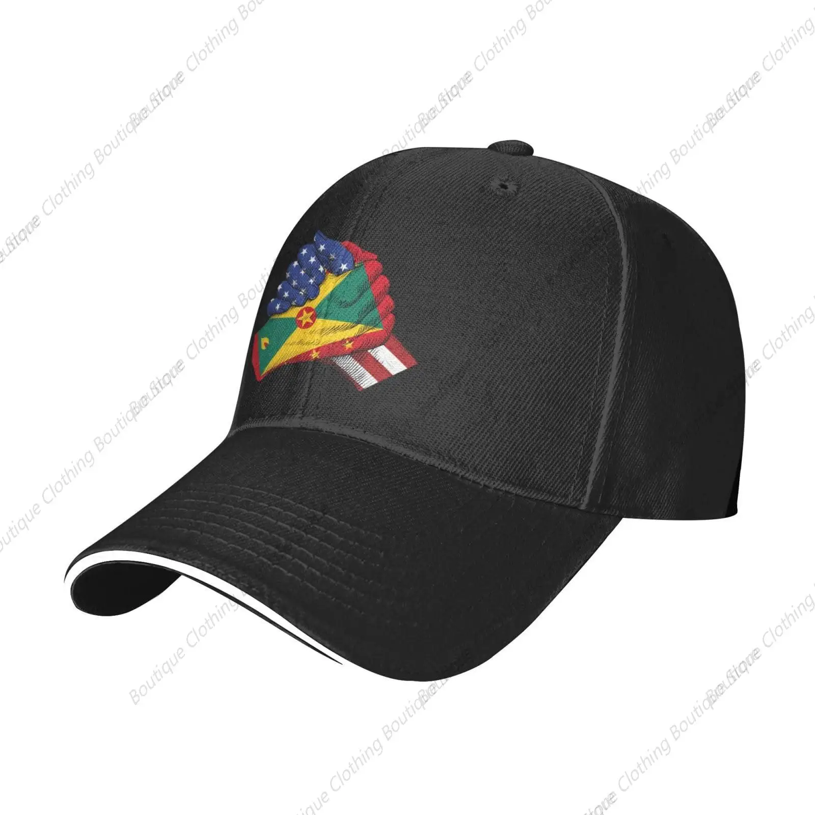 American and Grenada Flag Friendship Baseball Cap Dad Trucker Flat Top Classic Adjustable Hat