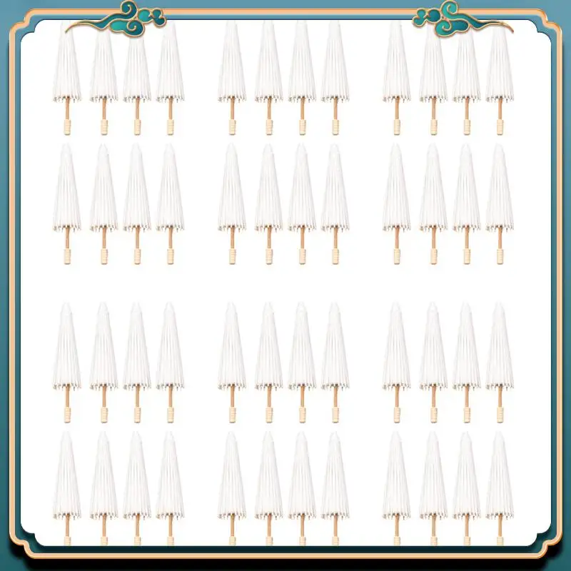 

ABMV-48 шт. бумажный зонтик для свадьбы, вечерние зонтики 30 см, бамбуковые зонтики для свадебного душа, центральные детали, реквизит для фотосессии