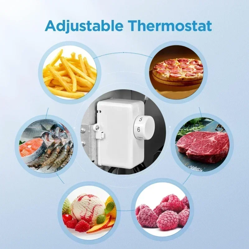 D2BMidea MRU03M2ABB Congelatore verticale grande nero, 3,0 piedi cubi