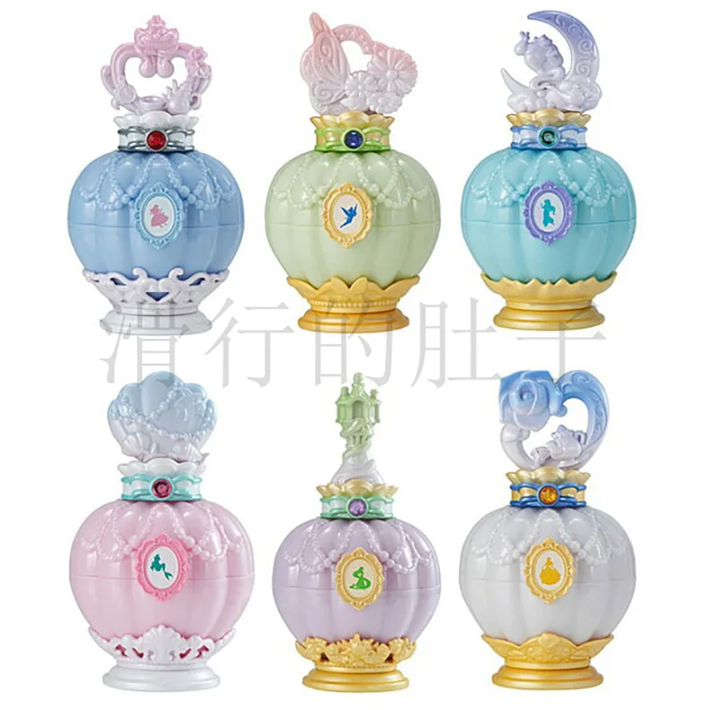 Genuine Princess Milky color Jewelry Box Gashapon Toys Belle The Little Mermaid Alice Tinker Bell Jasmine Rapunzel Ornament Toys