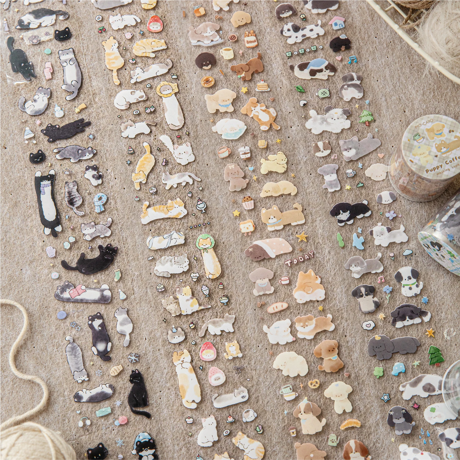 

JIAMEI 50mm * 2m Cat and Dog Business Series Kawaii Cartoon Animal Die Cutting Tape DIY Scrapbooking Decor Journal Supplies