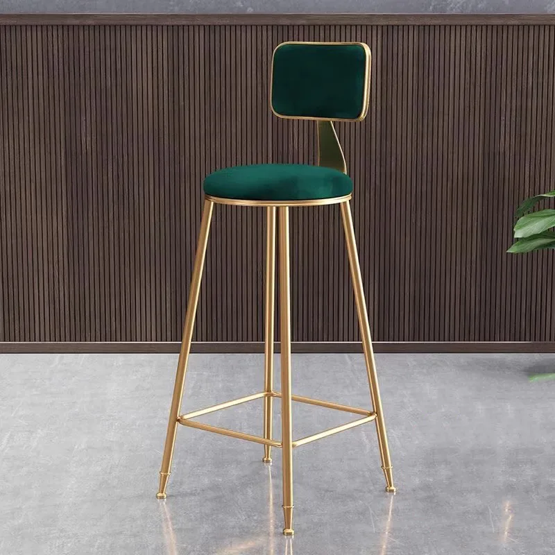 Design Lounge Bar Chairs Stool Minimalistic Metal Leather High Chair Nordic Comfortable Taburete Cocina Alto Luxury Furniture