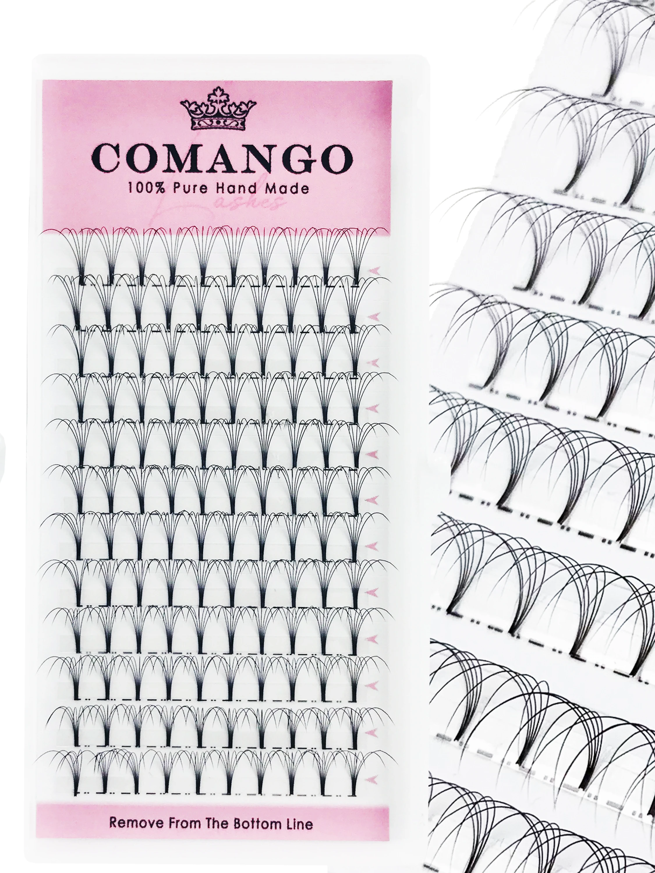 CoMango Korte Steel Wimperverlenging Premade Volume Fans 3d/4d/5d/6d/10d Brede Russische Wimperverlenging Nertsen Wimperverlenging - afbeelding 2