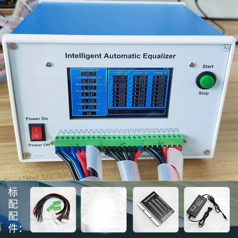 Lithium Battery Equalizer and Repair Tool for 24 Cells, Synchronous Balancer for EV Pack Maintenance and Troubleshooting