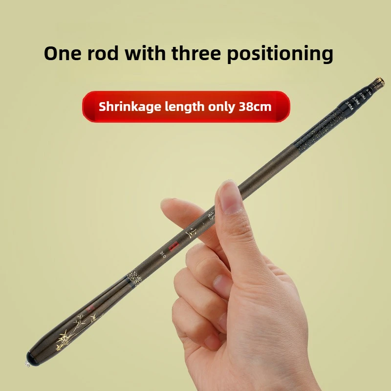 Ultra-short Section Stream Fishing Rod Compact Positioning Short Section Ultra-light Ultra-hard Portable 19/28 Mode Fishing Rod