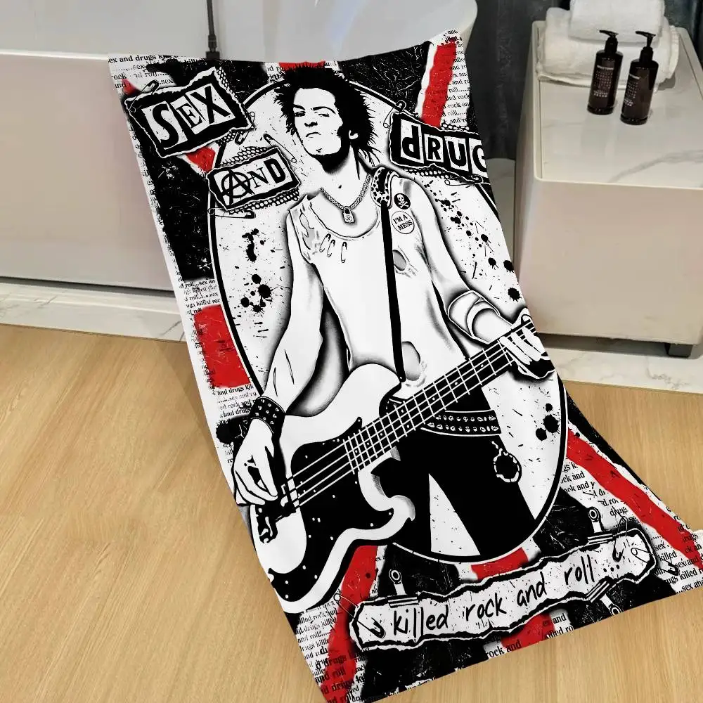 S-Sex P-Pistols Rock Band Microfiber Blanket Quick Drying Beach Towels Oversized Printing Super Absorbent Pool Towel Blanket