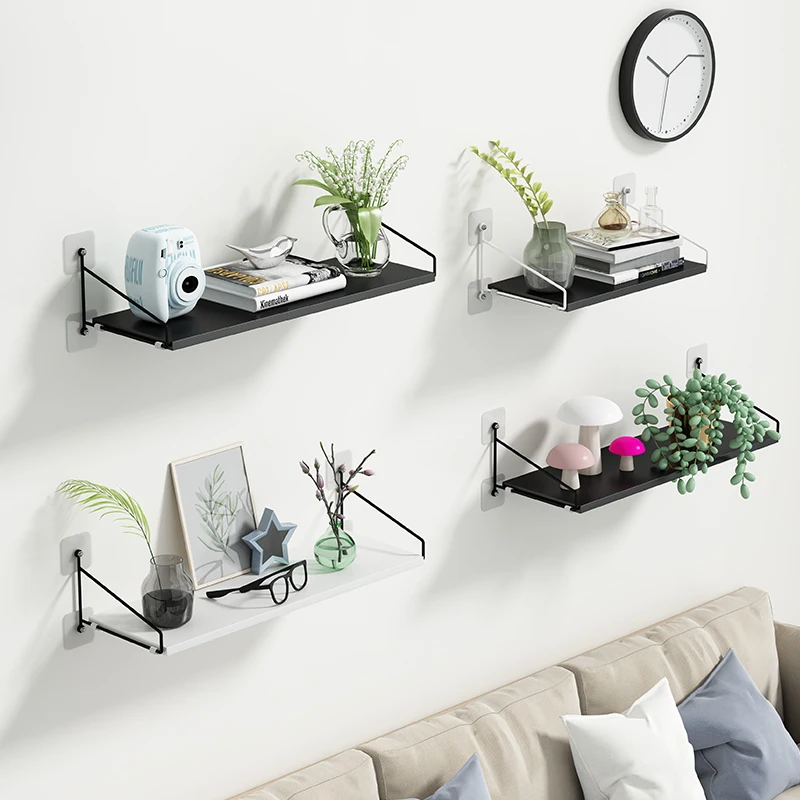 

Wall Flower Stand Racks Wall Mounted Free Punching Living Room Wall Shelf Indoor Wall Hanging Flower Shelf Balcony Storage Rack