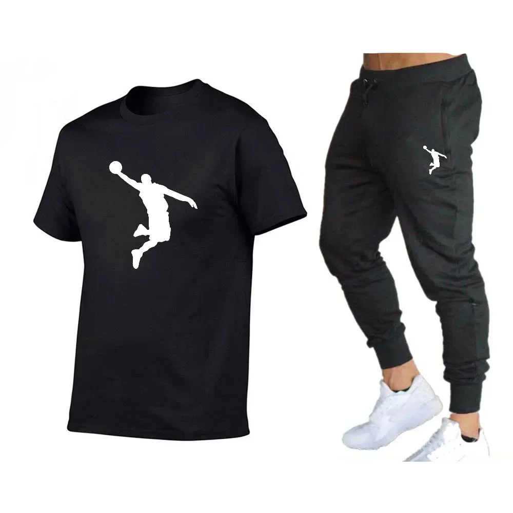 Tuta da uomo abbigliamento firmato di lusso Set sportivi due pezzi t-shirt da uomo estiva pantaloni Set Casual Brand Fitness Jogger Set