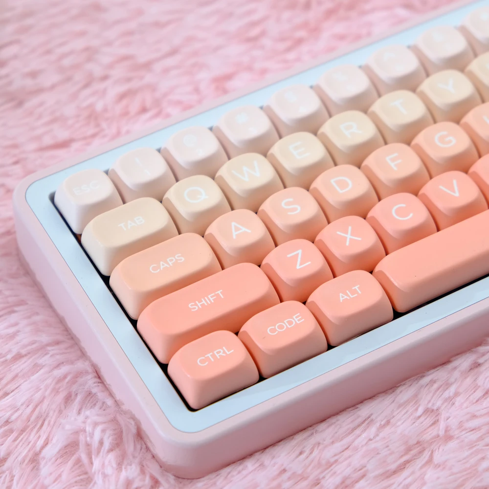 

1 Set Rouge Gradient Keycaps PBT Dye Sublimation Keycap MOA Profile Key Caps For Keychron Q2 K2 Anne GH60 GK64 Poker 96 980 104