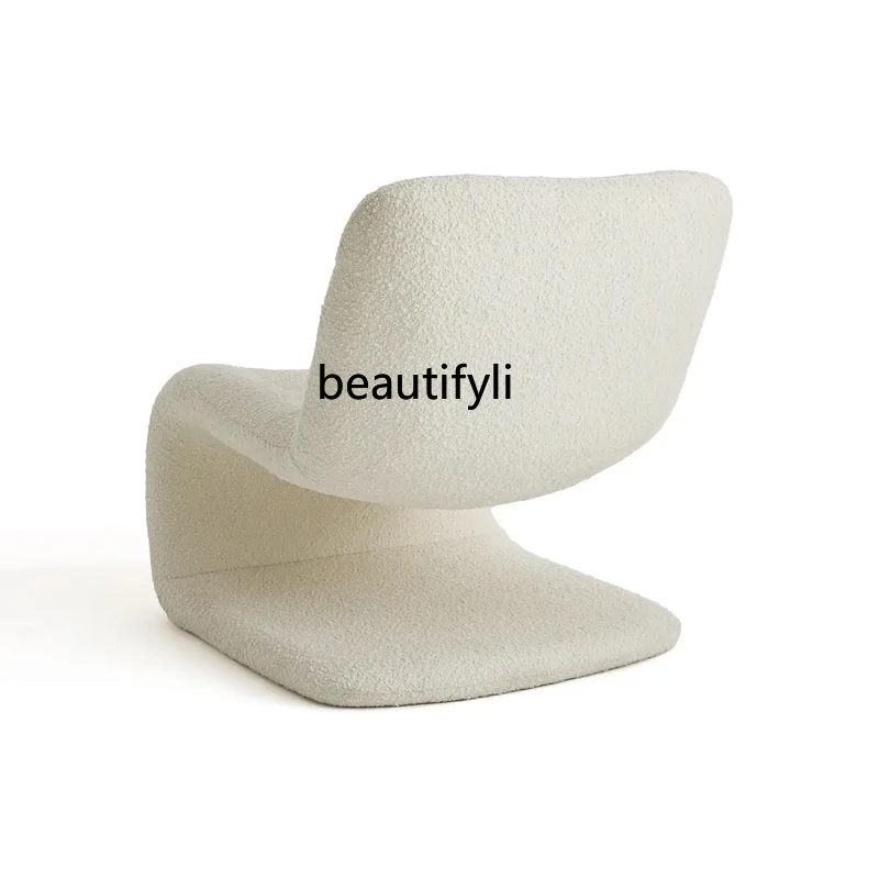 CXH Single-Seat Sofa Chair Light Luxury Post-Modern High-End White Cashmere Fabric Casual Lounge Chair