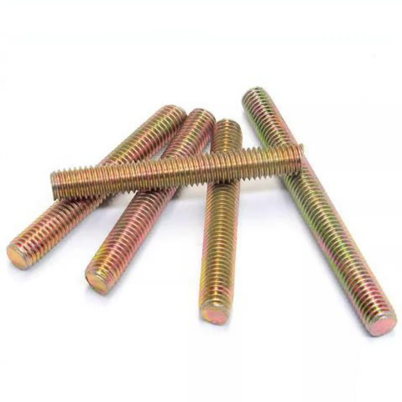 M3 M4 M5 M6 M8 Color Zinc Plating Carbon Steel Full Threaded Rod Metric Thread Rods Bar Screw Stud Tooth Stick L 10-80mm