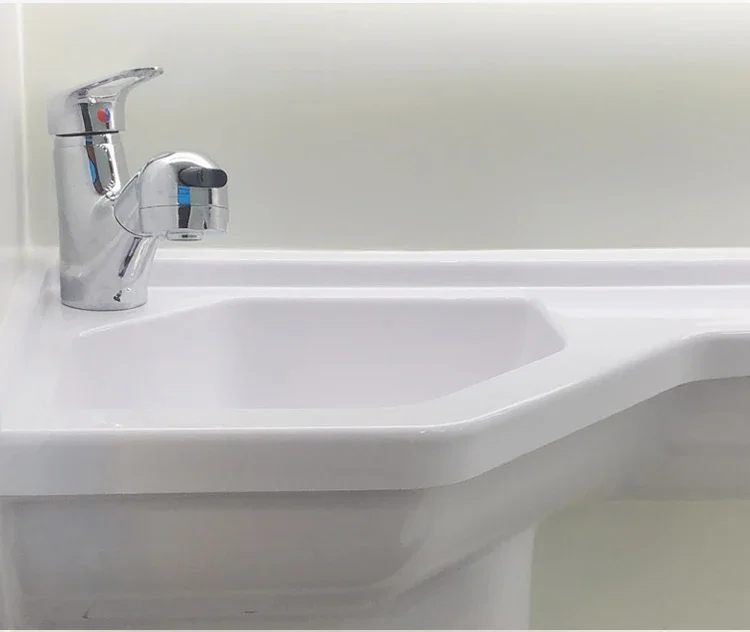 Durable Caravans Integrated Full with Tray Base 9-Shaped Basin Sink for Boat Temporary Shelters & Marine RVs