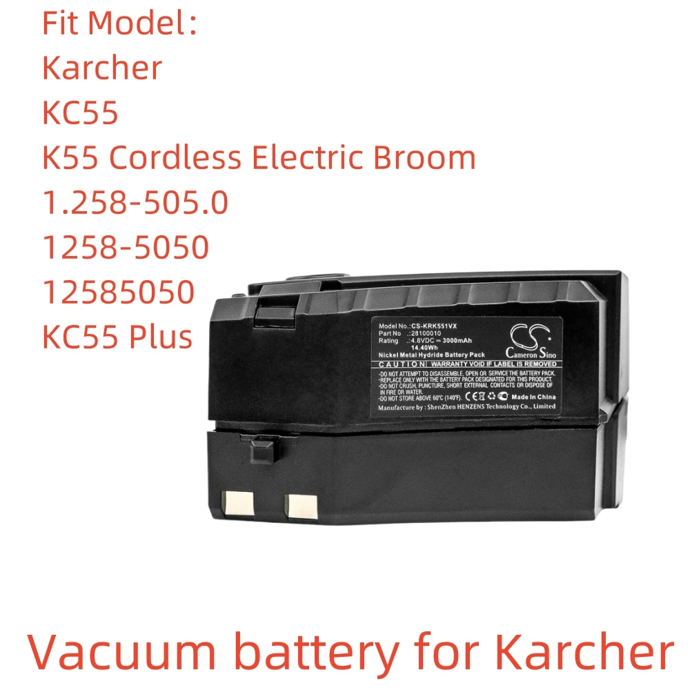 

Ni-MH Vacuum battery for Karcher，4.8v，3000mAh，K55 Cordless Electric Broom，12585050