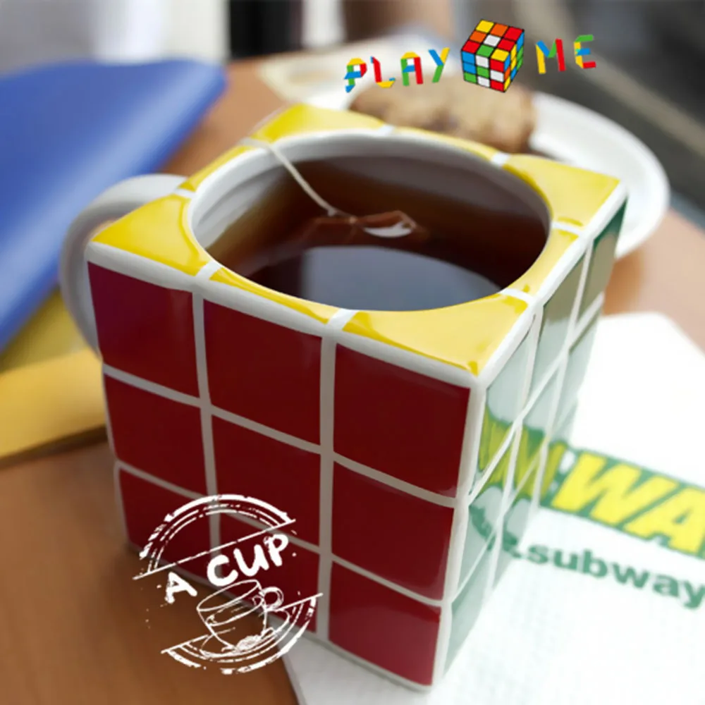 Imagem -04 - Cubo de Rubik em Forma de Caneca Cerâmica Criativa e Divertida Unisex Moderna Café e Chá com Ins Estilo Design